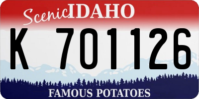 ID license plate K701126