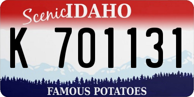 ID license plate K701131