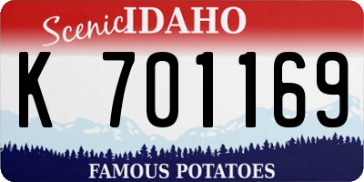 ID license plate K701169
