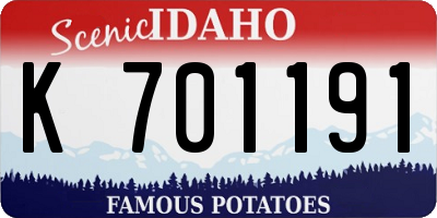ID license plate K701191