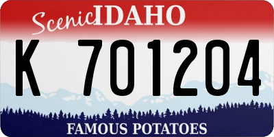 ID license plate K701204