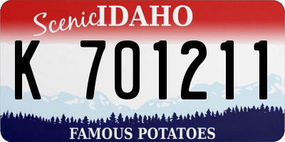 ID license plate K701211