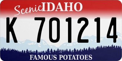 ID license plate K701214