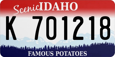 ID license plate K701218