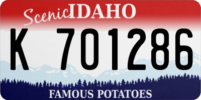 ID license plate K701286