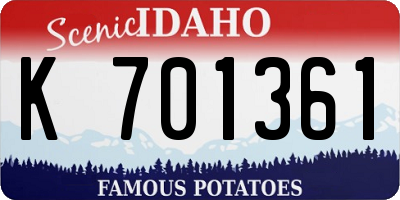 ID license plate K701361