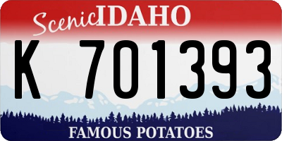 ID license plate K701393