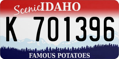 ID license plate K701396