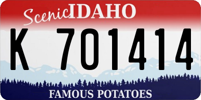 ID license plate K701414