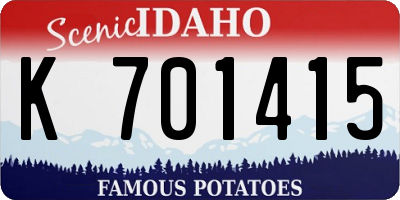 ID license plate K701415