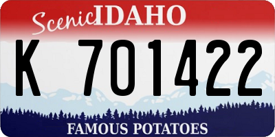ID license plate K701422