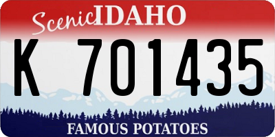ID license plate K701435
