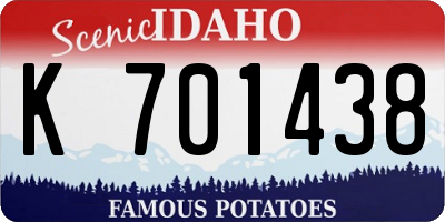 ID license plate K701438