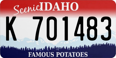 ID license plate K701483