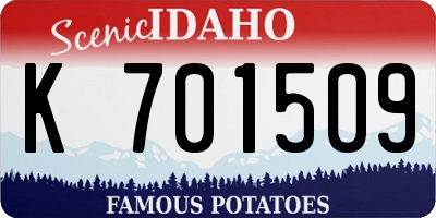 ID license plate K701509