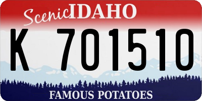 ID license plate K701510