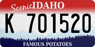 ID license plate K701520