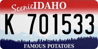 ID license plate K701533