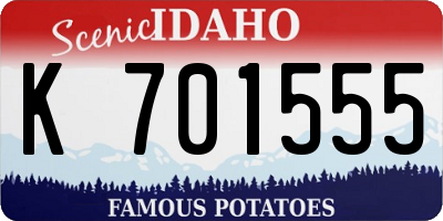 ID license plate K701555