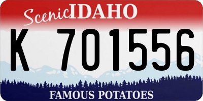 ID license plate K701556