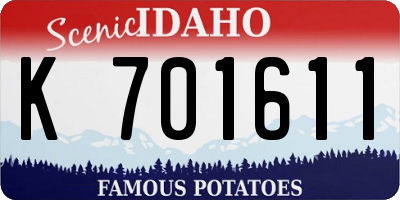 ID license plate K701611
