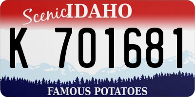 ID license plate K701681