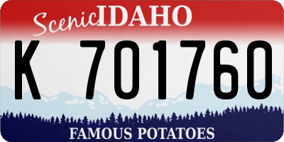 ID license plate K701760