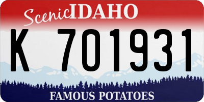 ID license plate K701931