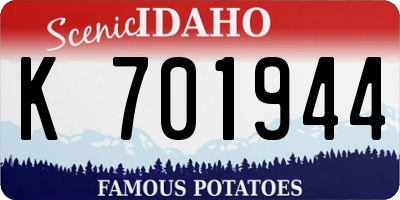 ID license plate K701944