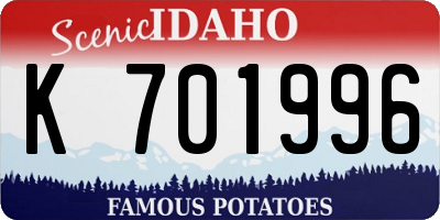 ID license plate K701996