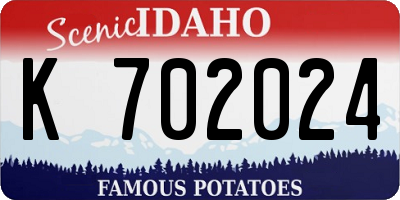 ID license plate K702024