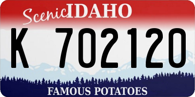 ID license plate K702120