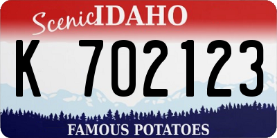 ID license plate K702123