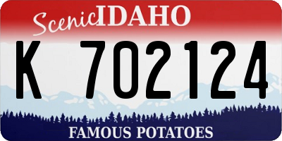 ID license plate K702124