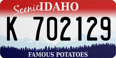 ID license plate K702129