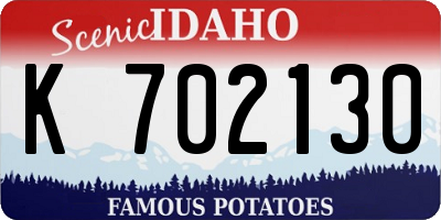 ID license plate K702130