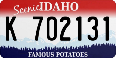 ID license plate K702131