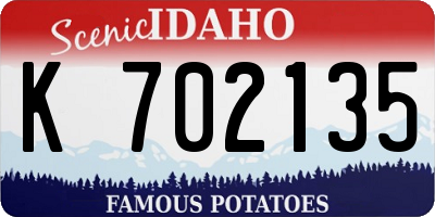 ID license plate K702135