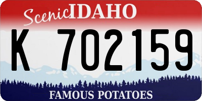 ID license plate K702159