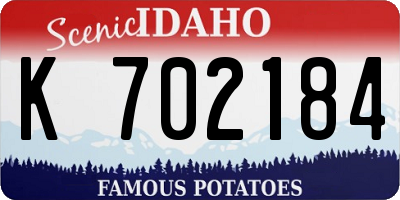 ID license plate K702184