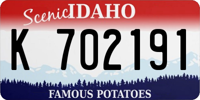 ID license plate K702191