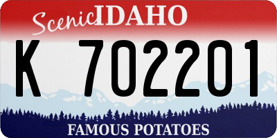 ID license plate K702201