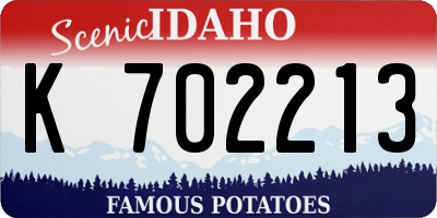 ID license plate K702213