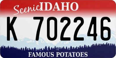 ID license plate K702246
