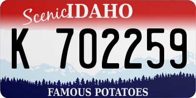 ID license plate K702259