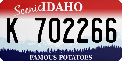 ID license plate K702266