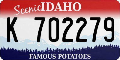 ID license plate K702279