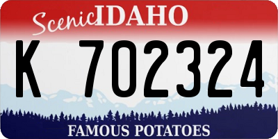 ID license plate K702324