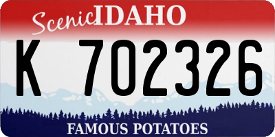 ID license plate K702326