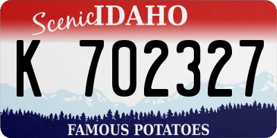 ID license plate K702327